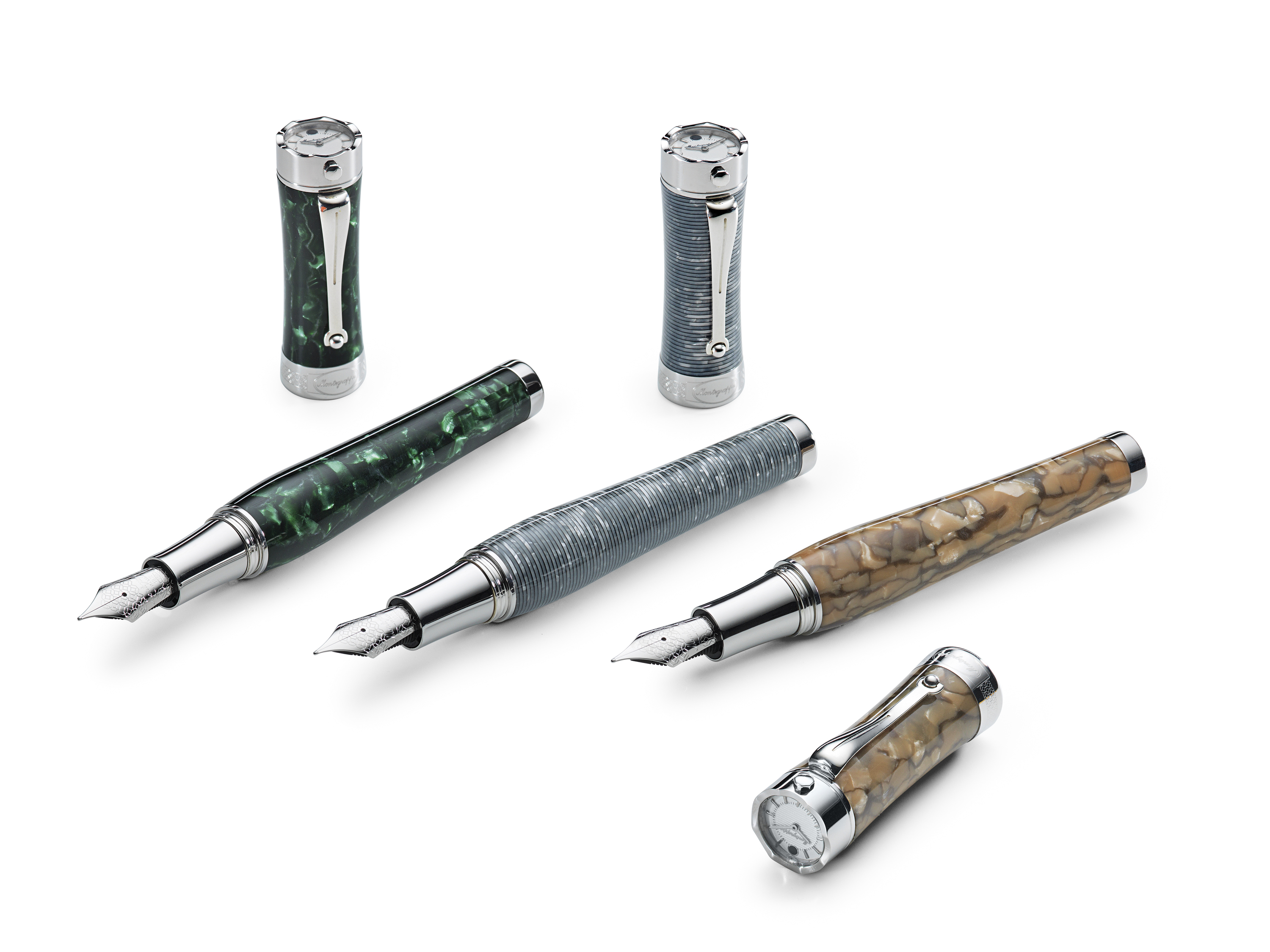 MONTEGRAPPA - Montegrappa Bartolome Ferracina Shiny Circles Celluloid Ltd Ed Fountain Pen 4